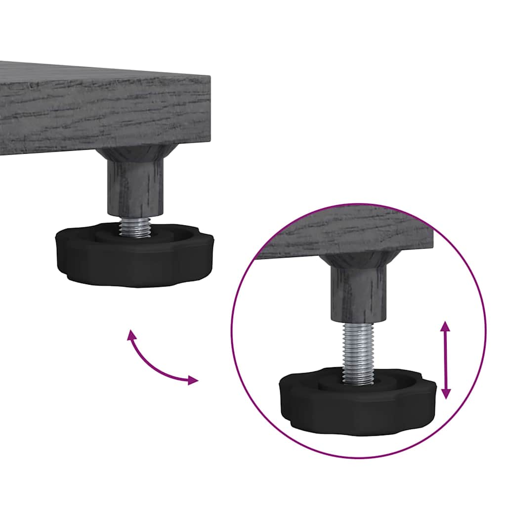 vidaXL Parasol Base Dark Grey Wood Look 45 x 45 x 31 cm