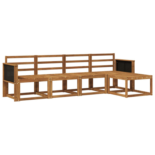 vidaXL Outdoor Sofa Set 5 pcs Natural Solid Acacia Wood