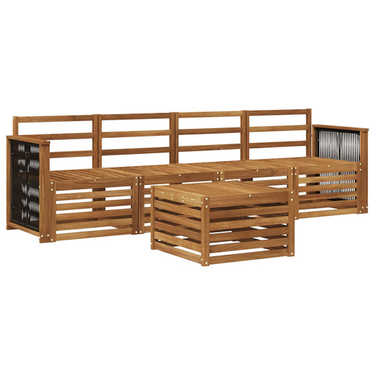 vidaXL Outdoor Sofa Set 5 pcs Natural Solid Acacia Wood