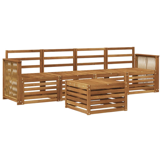 vidaXL Outdoor Sofa Set 5 pcs Natural Solid Acacia Wood
