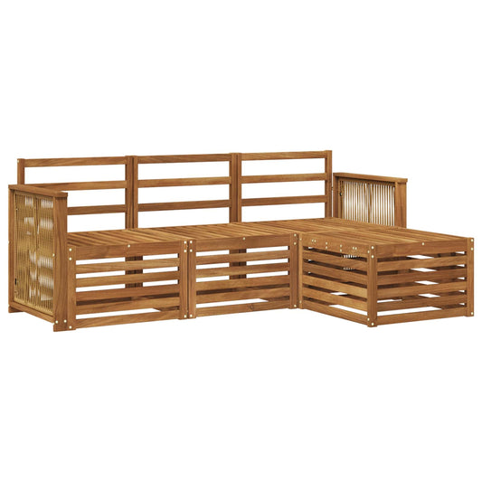 vidaXL Outdoor Sofa Set 4 pcs Natural