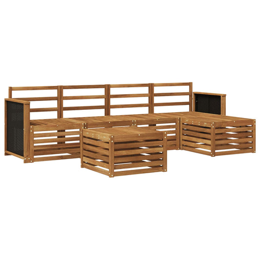 vidaXL Outdoor Sofa Set 6 pcs Natural