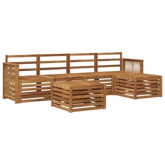 vidaXL Outdoor Sofa Set 6 pcs Natural