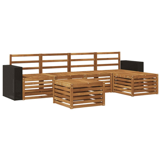 vidaXL Outdoor Sofa Set 6 pcs Natural
