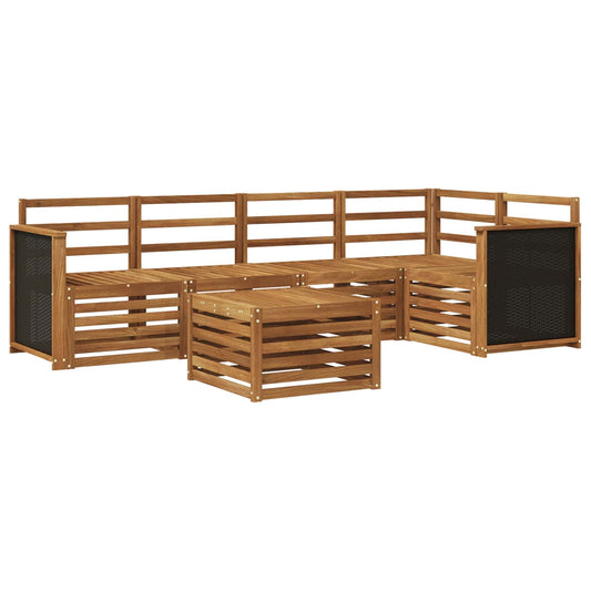 vidaXL Outdoor Sofa Set 5 pcs Natural Solid Acacia Wood