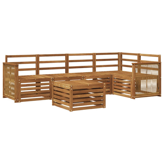 vidaXL Outdoor Sofa Set 5 pcs Natural Solid Acacia Wood