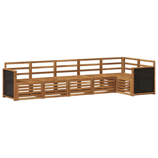 vidaXL Outdoor Sofa Set 5 pcs Natural Solid Acacia Wood