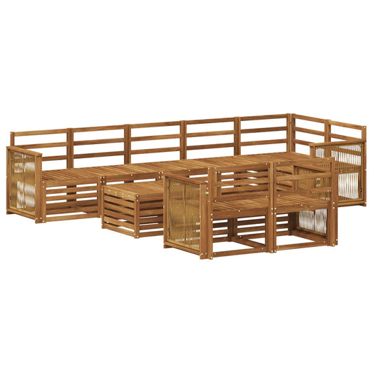 vidaXL Outdoor Sofa Set 8 pcs Natural Solid Acacia Wood