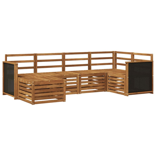 vidaXL Outdoor Sofa Set 5 pcs Natural Solid Acacia Wood