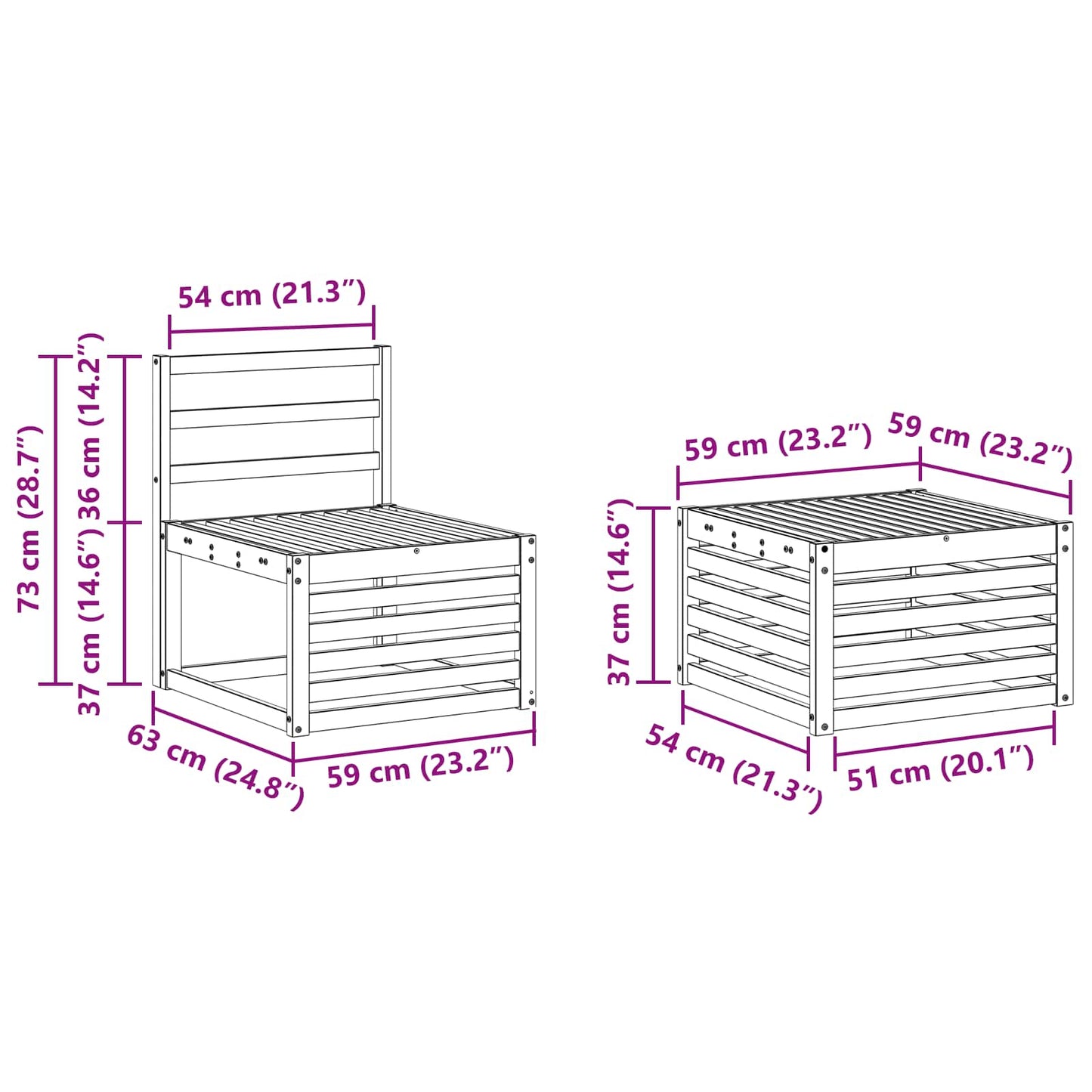 vidaXL Outdoor Sofa Set 5 pcs