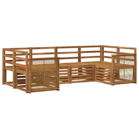 vidaXL Outdoor Sofa Set 5 pcs Natural Solid Acacia Wood