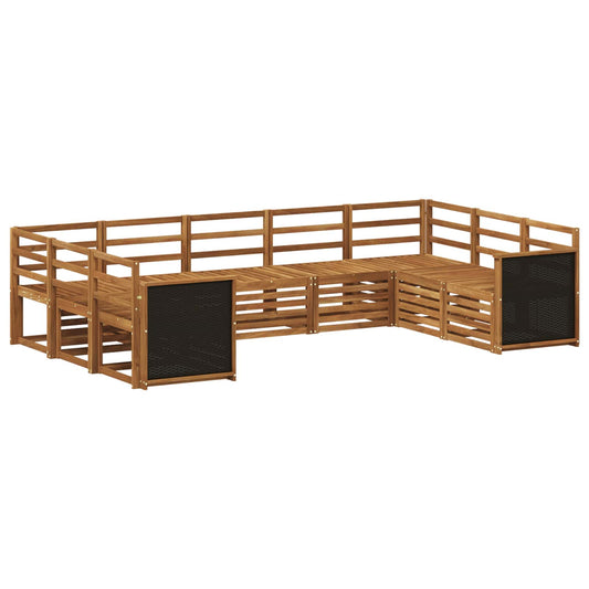 vidaXL Outdoor Sofa Set 7 pcs Natural Solid Acacia Wood