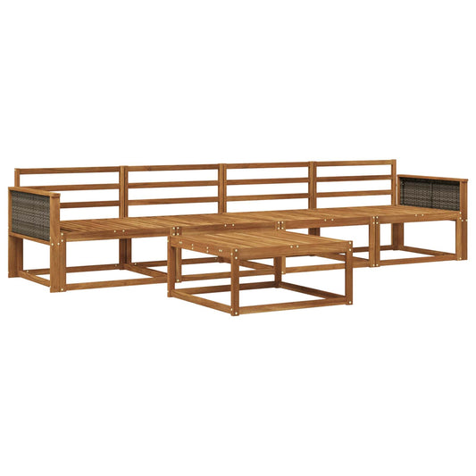 vidaXL Outdoor Sofa Set 5 pcs Natural Solid Acacia Wood