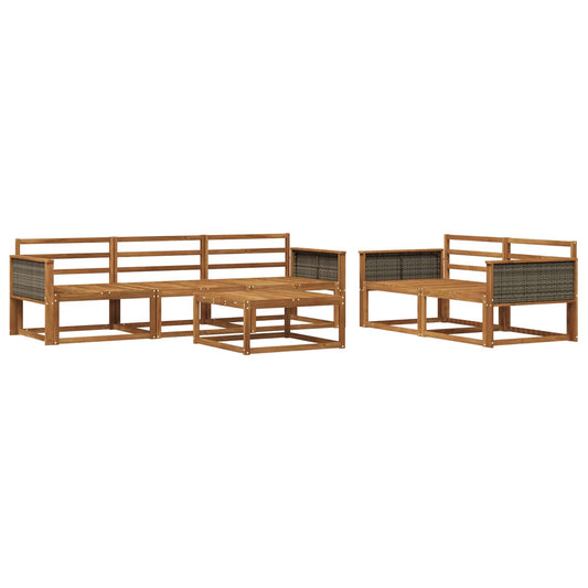vidaXL Outdoor Sofa Set 6 pcs Natural Solid Acacia Wood