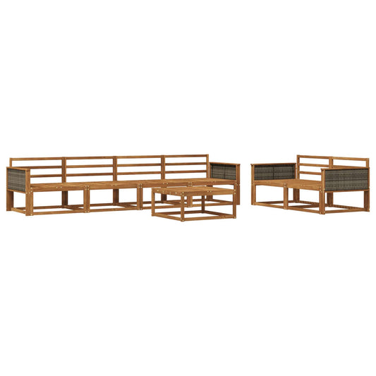 vidaXL Outdoor Sofa Set 7 pcs Natural Solid Acacia Wood