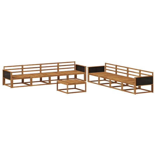 vidaXL Outdoor Sofa Set 9 pcs Natural Solid Acacia Wood