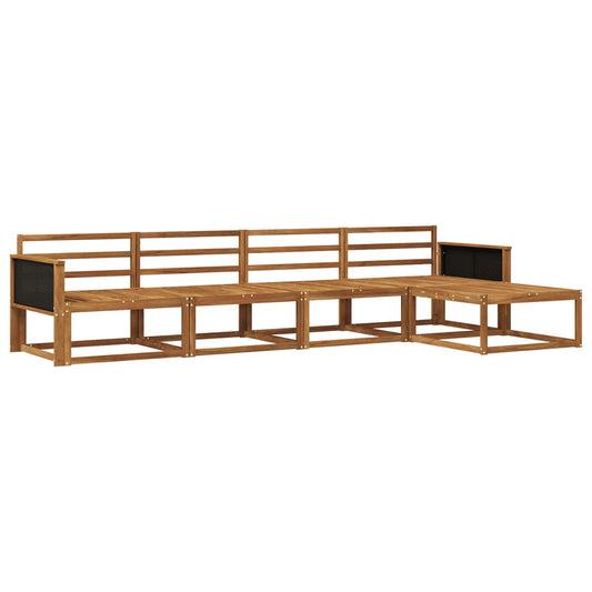 vidaXL Outdoor Sofa Set 5 pcs Natural Solid Acacia Wood
