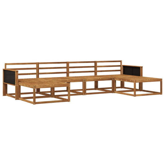 vidaXL Outdoor Sofa Set 6 pcs Natural Solid Acacia Wood