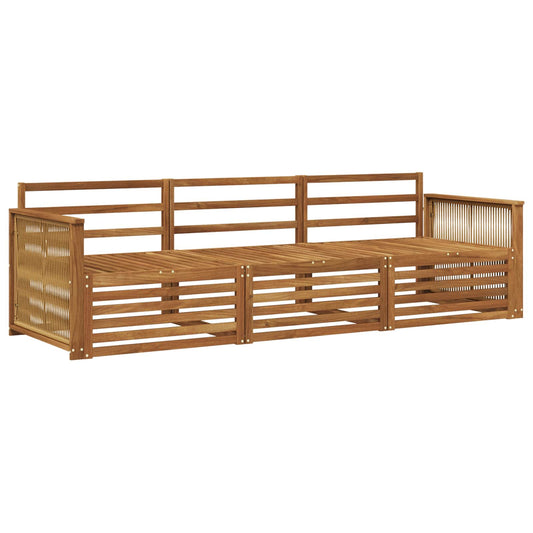 vidaXL Outdoor Sofa Set 3 pcs Natural Solid Acacia Wood