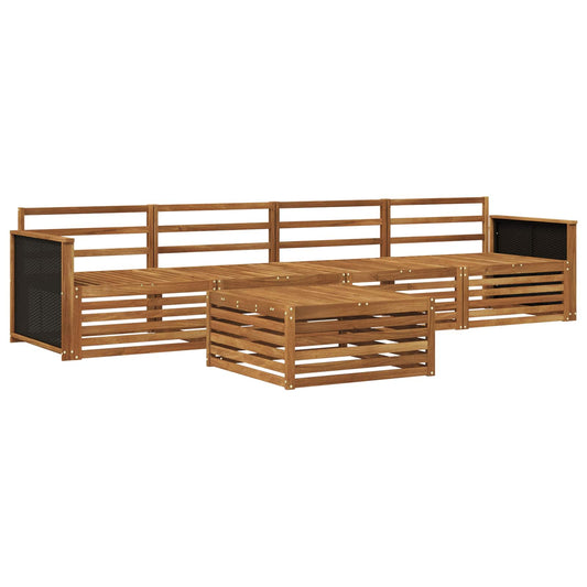 vidaXL Outdoor Sofa Set 5 pcs Natural Solid Acacia Wood