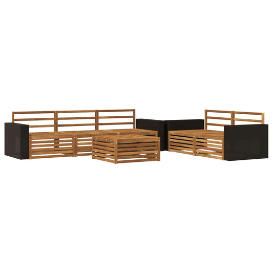 vidaXL Outdoor Sofa Set 6 pcs Natural Solid Acacia Wood
