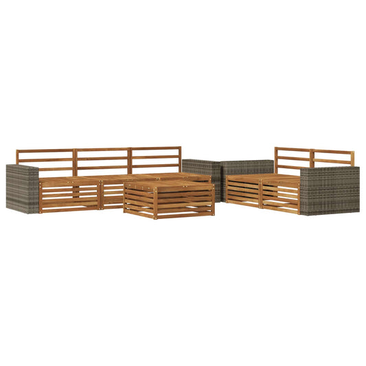 vidaXL Outdoor Sofa Set 6 pcs Natural Solid Acacia Wood