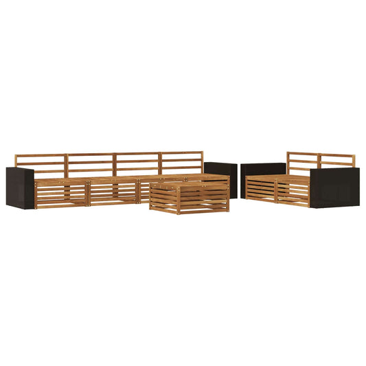 vidaXL Outdoor Sofa Set 7 pcs Natural Solid Acacia Wood