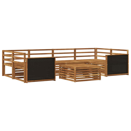 vidaXL Outdoor Sofa Set 7 pcs Natural Solid Acacia Wood