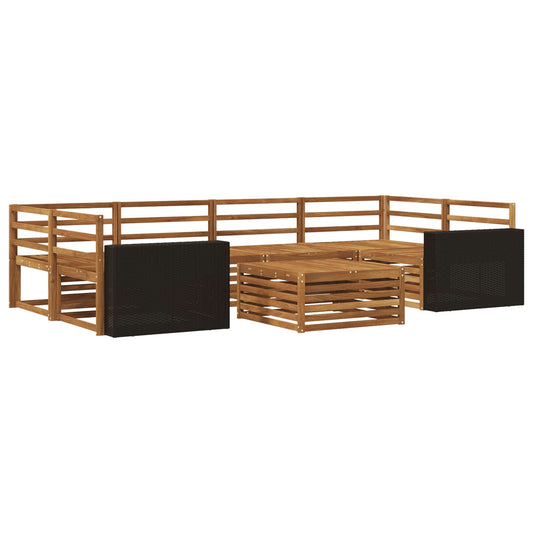 vidaXL Outdoor Sofa Set 7 pcs Natural Solid Acacia Wood