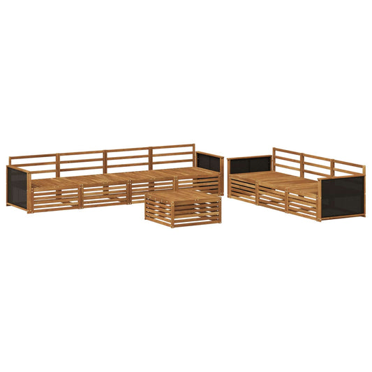 vidaXL Outdoor Sofa Set 8 pcs Natural Solid Acacia Wood
