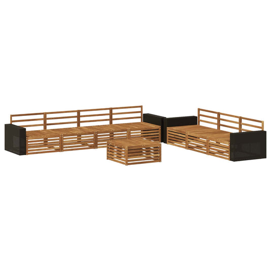 vidaXL Outdoor Sofa Set 8 pcs Natural Solid Acacia Wood