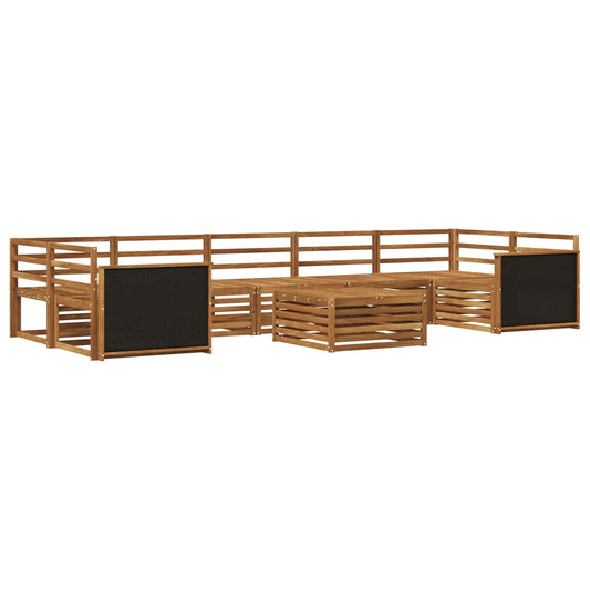 vidaXL Outdoor Sofa Set 8 pcs Natural Solid Acacia Wood