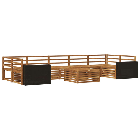 vidaXL Outdoor Sofa Set 8 pcs Natural Solid Acacia Wood