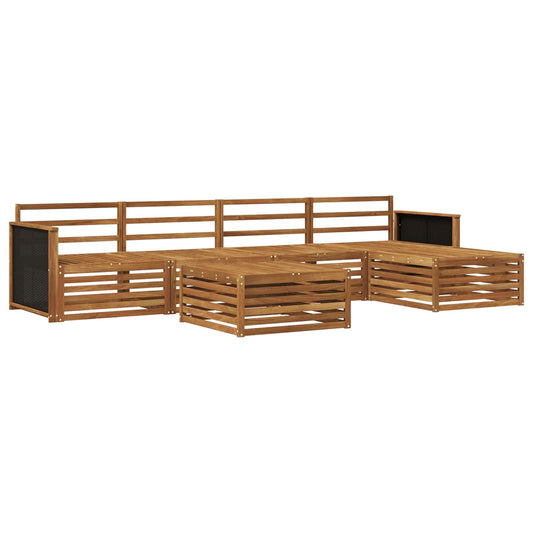 vidaXL Outdoor Sofa Set 6 pcs Natural Solid Acacia Wood