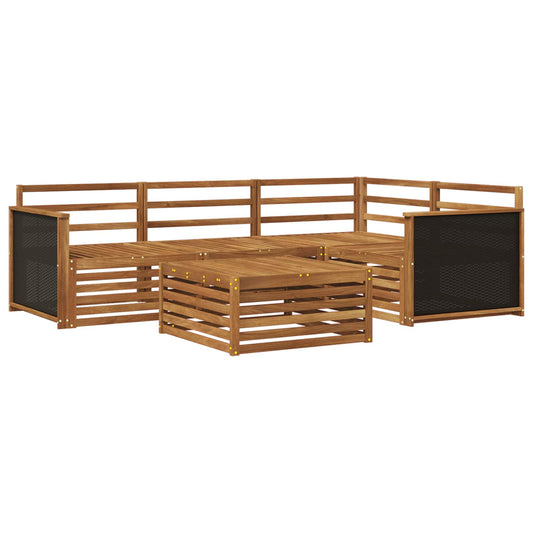 vidaXL Outdoor Sofa Set 5 pcs Natural Solid Acacia Wood