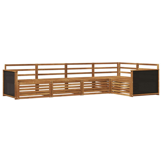 vidaXL Outdoor Sofa Set 5 pcs Natural Solid Acacia Wood