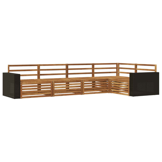 vidaXL Outdoor Sofa Set 5 pcs Natural Solid Acacia Wood