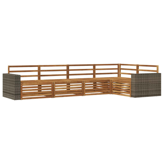 vidaXL Outdoor Sofa Set 5 pcs Natural Solid Acacia Wood