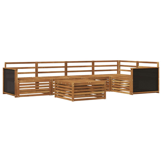 vidaXL Outdoor Sofa Set 6 pcs Natural Solid Acacia Wood