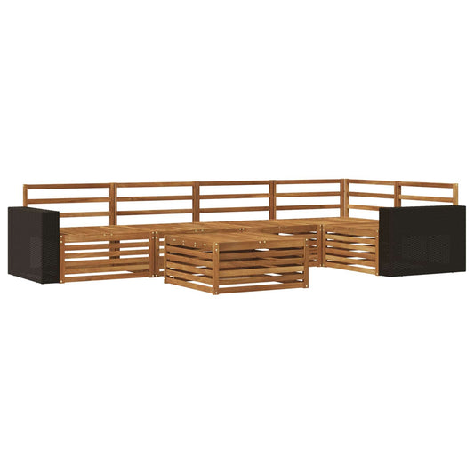 vidaXL Outdoor Sofa Set 6 pcs Natural Solid Acacia Wood