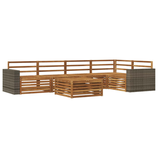 vidaXL Outdoor Sofa Set 6 pcs Natural Solid Acacia Wood