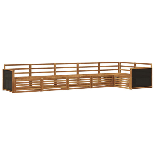vidaXL Outdoor Sofa Set 6 pcs Natural Solid Acacia Wood