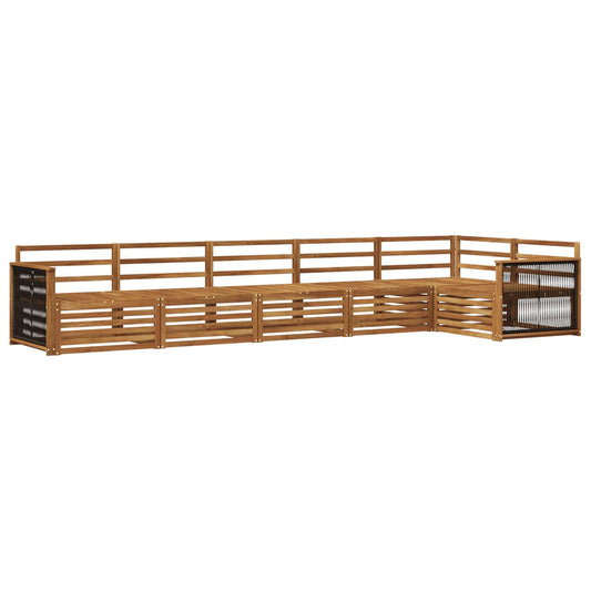 vidaXL Outdoor Sofa Set 6 pcs Natural Solid Acacia Wood