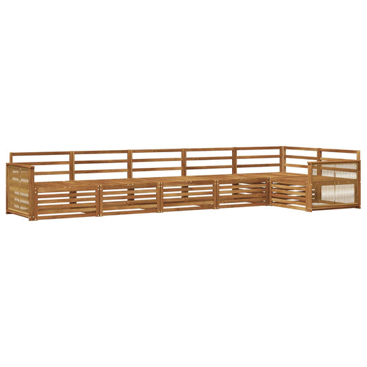 vidaXL Outdoor Sofa Set 6 pcs Natural Solid Acacia Wood