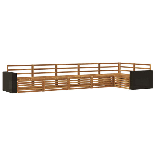 vidaXL Outdoor Sofa Set 6 pcs Natural Solid Acacia Wood