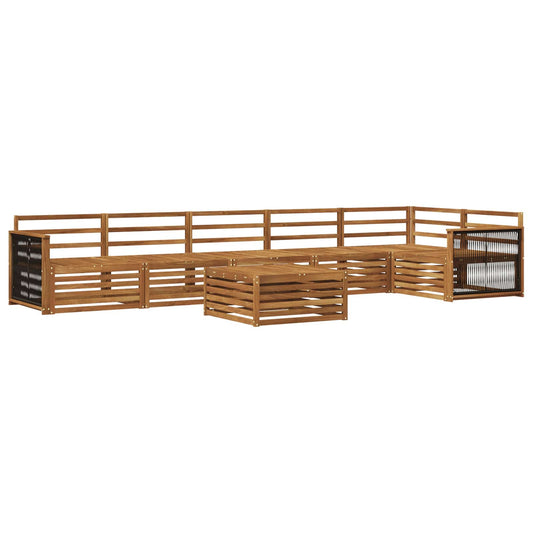 vidaXL Outdoor Sofa Set 7 pcs Natural Solid Acacia Wood