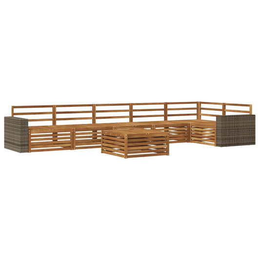 vidaXL Outdoor Sofa Set 7 pcs Natural Solid Acacia Wood