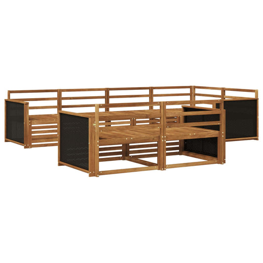 vidaXL Outdoor Sofa Set 7 pcs Natural