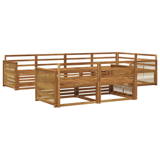 vidaXL Outdoor Sofa Set 7 pcs Natural