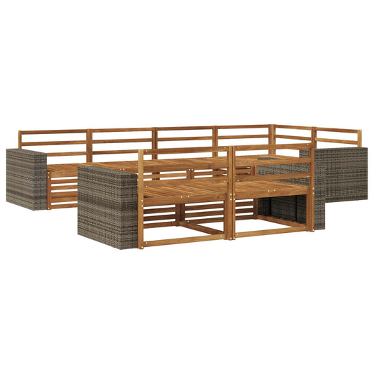 vidaXL Outdoor Sofa Set 7 pcs Natural